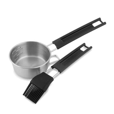 Broil King Marinier-Set - Edelstahl und Silikon, 250 ml Topf mit 10 cm Durchmesser, 25,5 cm Pinsel, Perfekt für Grillmarinaden im Sale